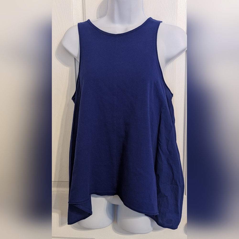 Madewell blue flyaway tank top Sz: XS